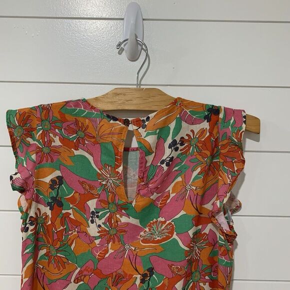 Marine Layer |  Laney Mini Dress Floral Print Lyocell Linen- Size XS - Picture 6 of 8